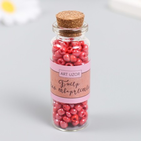 Beads 6/0 in the bottle "Terracotta" 20 g ceramic shine 6x2x2 cm
