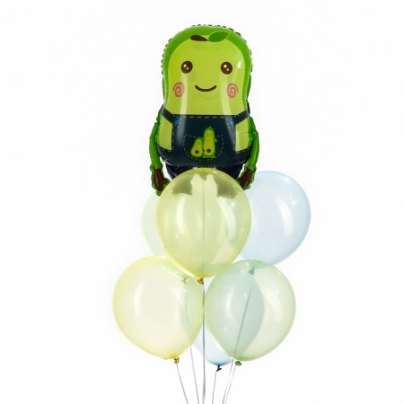 A set of balls "Avocado", latex, foil, 7 pcs.-3