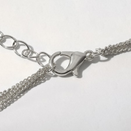 The pendant "minimal" circle, color silver, 45 cm-1