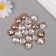 Decor for creativity plastic for metal "Heart with crystal" Gold set 20 pcs 2x1.5x0.6cm