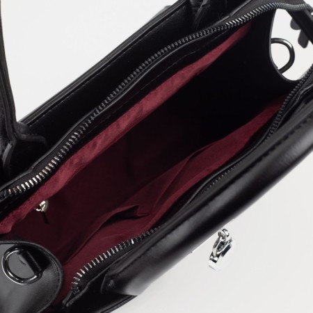 Bag Female Tout with zipper, black color-2