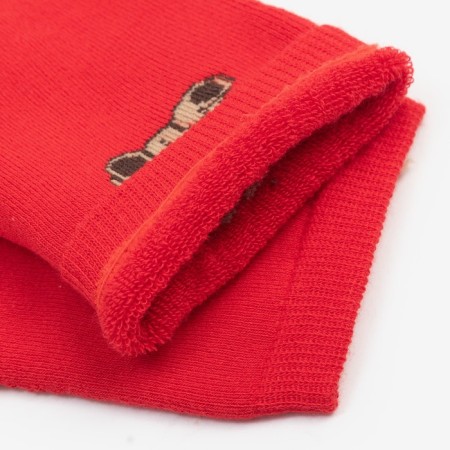 Winter women's socks "bears", red color, size 23-25 ​​(37-40)-8