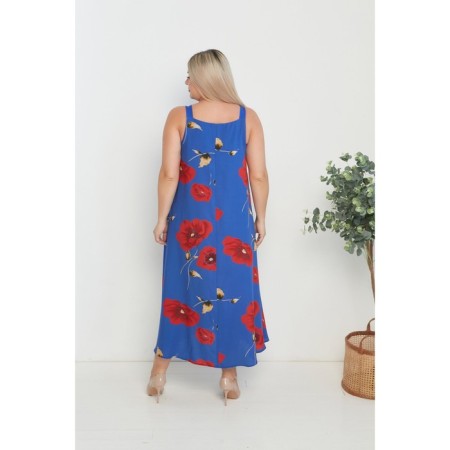 Women's dress, size 52, blue color-4