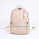 Women's backpack made of artificial leather with lightning, 2 pockets, beige color