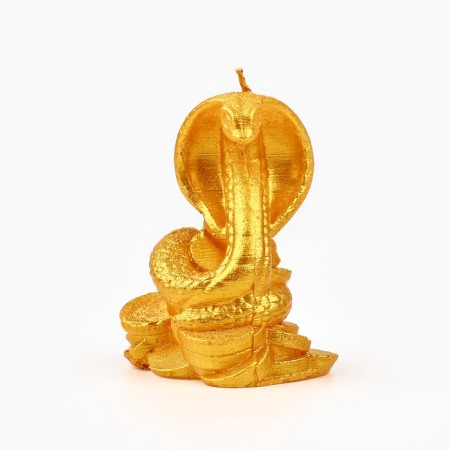 New Year's candle "Snake on Coins", for the New Year, Golden, 78 x 61 x 52-3