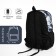 School backpack from textiles on lightning, 3 pockets, color gray color
