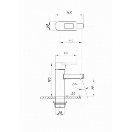 Fauzt FZS-W49 shell mixer, single-leaf, pour 105 mm, white-3