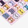 A set of paper stickers 10 x 22 cm, 12 cards, 219 stickers