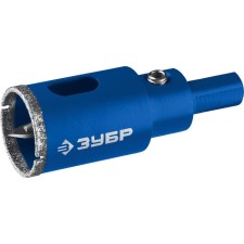 Коронка алмазная ЗУБР 29850-35, с центр. сверлом d 35 мм по керамике и стеклу, Р60