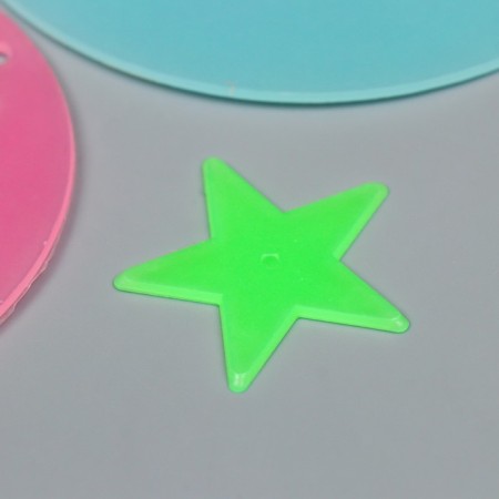 Sticker phosphorus plastic "Stars and months-Smails" set of 12 pcs 17x12 cm-2