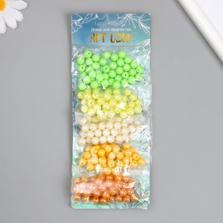 Beads for creativity Plastic "Pearl. Summer day" N-r 5 colors x 10 g d = 0.8 cm-2