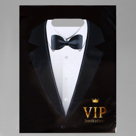 Smoking VIP package, polyethylene, with a cut pen, 30 x 40 cm, 50 μm