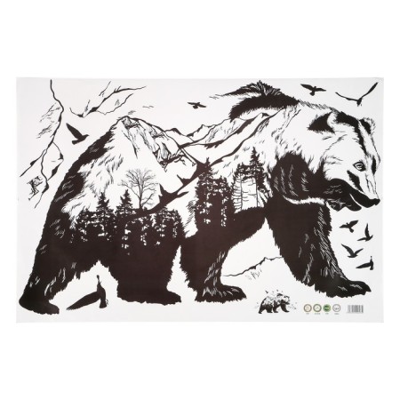 Interior plastic sticker "Bear - Taiga King" 60x90 cm-1