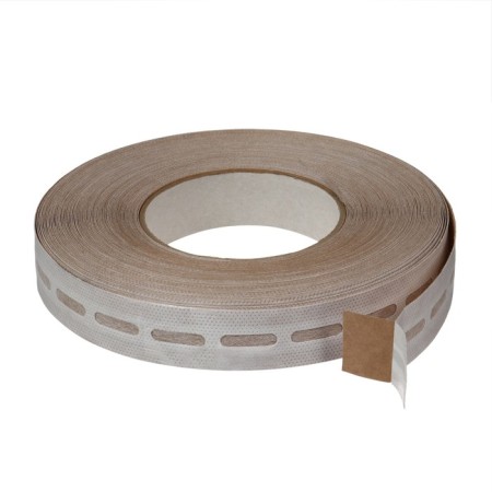 The tape is perforated, sticky, 25 m × 25 mm, for polycarbonate from 4 to 8 mm, mix-5