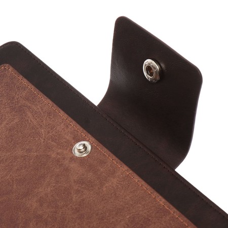 The diary is notathered, A5, 140l, cage, region, on the button, gray/brown-5