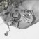 Earrings with the removable element "Transformer" bird, white color in silver