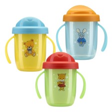 Drill-navigye with handles, hard nose, 210 ml, from 6 months., Mix colors