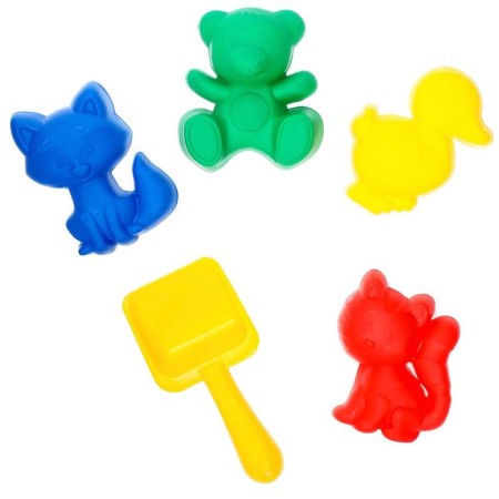 Set for playing in sand No. 103: 4 molds, scoop with crown, mix-7