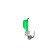Mormyshka column green, black strip + tetro cube silver, weight 0.9 g