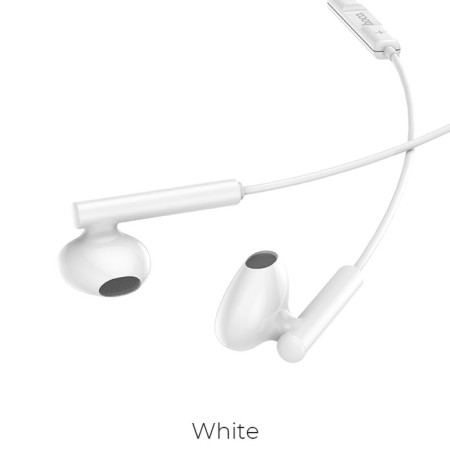Hoco M65 headphones, wired, inserts, microphone, Type-C, 1.2 m, white-1