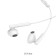 Hoco M65 headphones, wired, inserts, microphone, Type-C, 1.2 m, white
