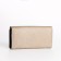 Women's wallet on the button, beige color