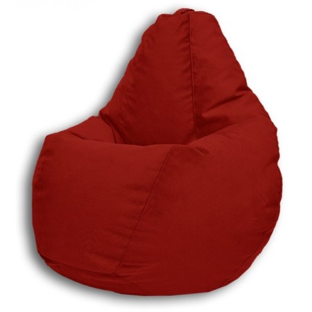 Mear-bag “Pear” Positive Lovely, size M, diameter 70 cm, height 90 cm, velor, red color-1