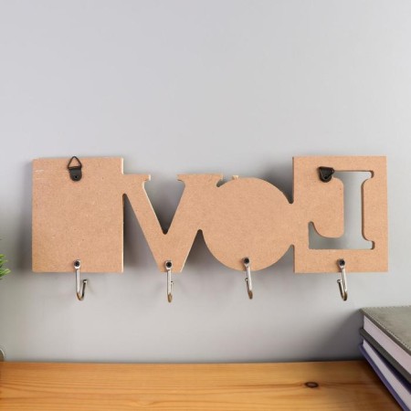 Decorative wood hooks "Blower inscription" 11.5x29.5x2.5 cm-2