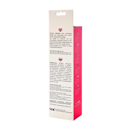 Stimulator G Toyfa A-Toys, silicone, pink color, 20 cm-4