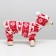 Kombinson "Deer" with a hood, size S (DS 25 cm, OG 35 cm, Osh 25 cm), red