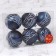 Set of balls plastic D-8 cm, 6 pcs "Adele Wave" silver-blue