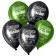 Latex ball 12 “Less corral...”, pastel, set of 5 pcs., Black color, yellow