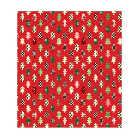 A set of napkins for setting the table "Scandinavian Christmas trees", rectangular, size 32x46 cm, 4 pcs-1
