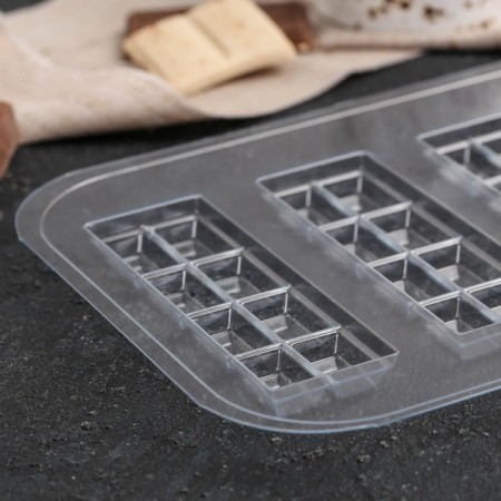 Form for chocolate and sweets plastic "Bank 2 × 4", the color is transparent-4