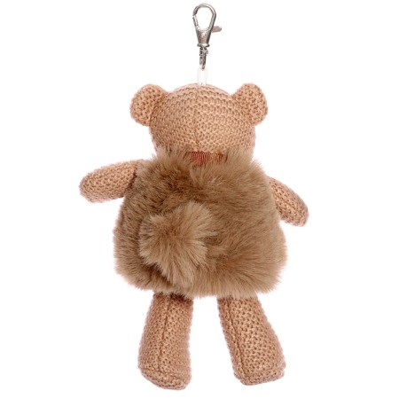 Soft toy "Bear-boy", knitted, brown color, 17 cm-2