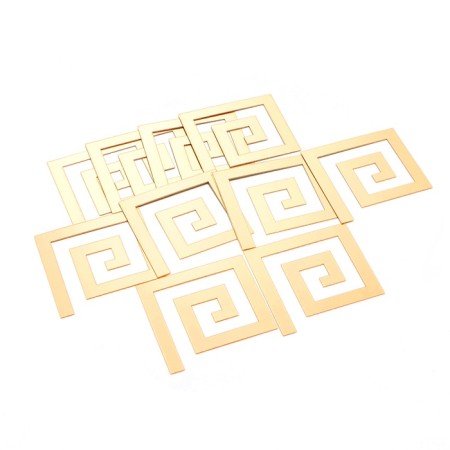 Interior stickers "Labyrinth", mirror, wall decor, set 10 pcs, 10 x 10 cm-10
