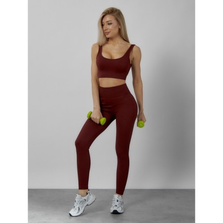 Sports suit female, size 44, burgundy color-10