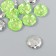 Buttons plastic for creativity 2 punctures "Kant Rhin" set 12 pcs green d = 1.7 cm