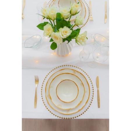 Porcelain shares of Organic Gold, 320 ml, D = 12.5 cm, white color-10