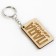 Key keychain wooden "dad I love you", 5 x 2.7 cm