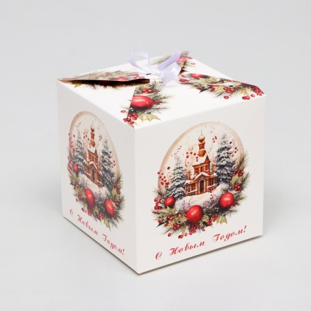 Gift Folding Box "Church", 12 x 12 x 12 cm-2