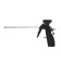 Pistol for mounting foam scrap, plastic case, aluminum tube