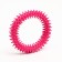 Dog toy "Ring with spikes", 12.5 cm, pink