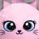 Baby plush backpack for a girl, round "kitten", 18 × 18 cm