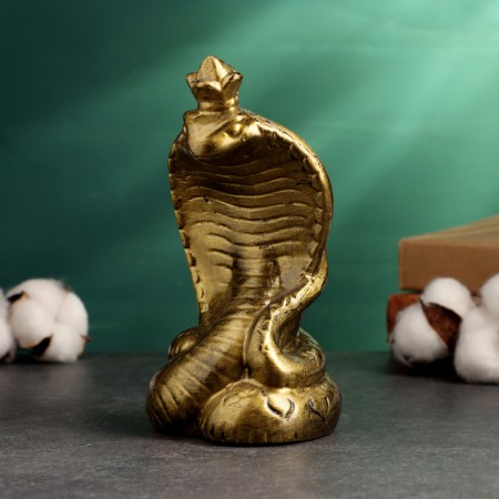 The figure "Snake with the crown" old gold, 7cm-1