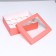 Packaging for 12 cupcakes with a window, pink, 32.5 x 25.5 x 10 cm