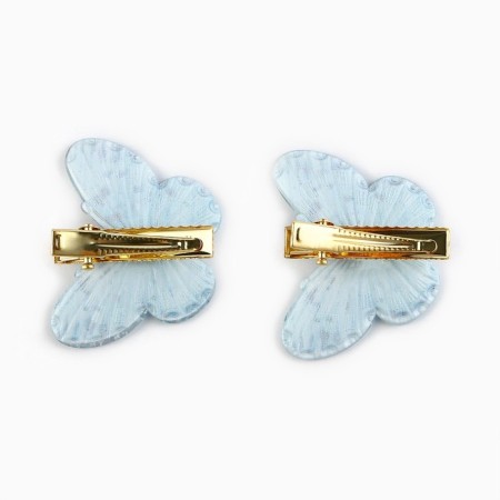 Hair clips with butterflies "Meow", 3 x 3 cm-4