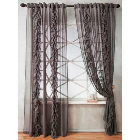 Set of curtains "Ivi", gray