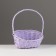Wicker basket, 26x21x8x13x32 cm, lilac, willow