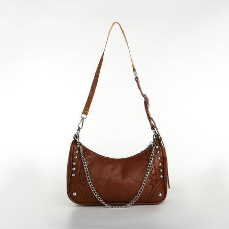 Cross-Bodi Bag on a zipper, brown color